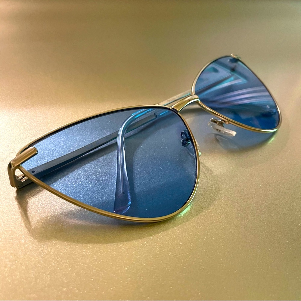 Blue retro frame aviator Sunglasses Women’s